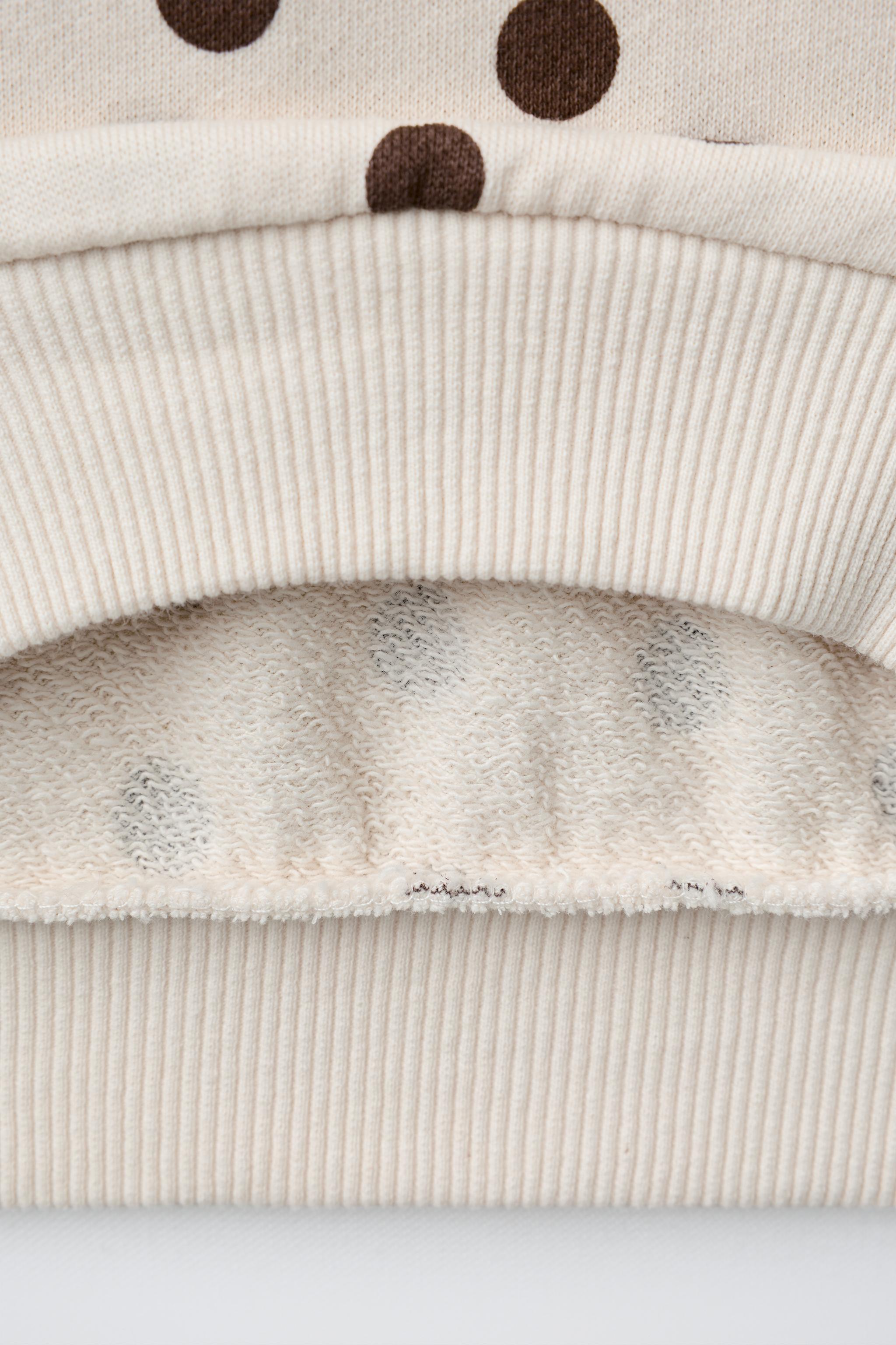 SWEAT À POIS ET CERISE BRODÉE